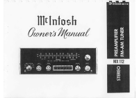 McIntosh MX-112 - Owners manual 